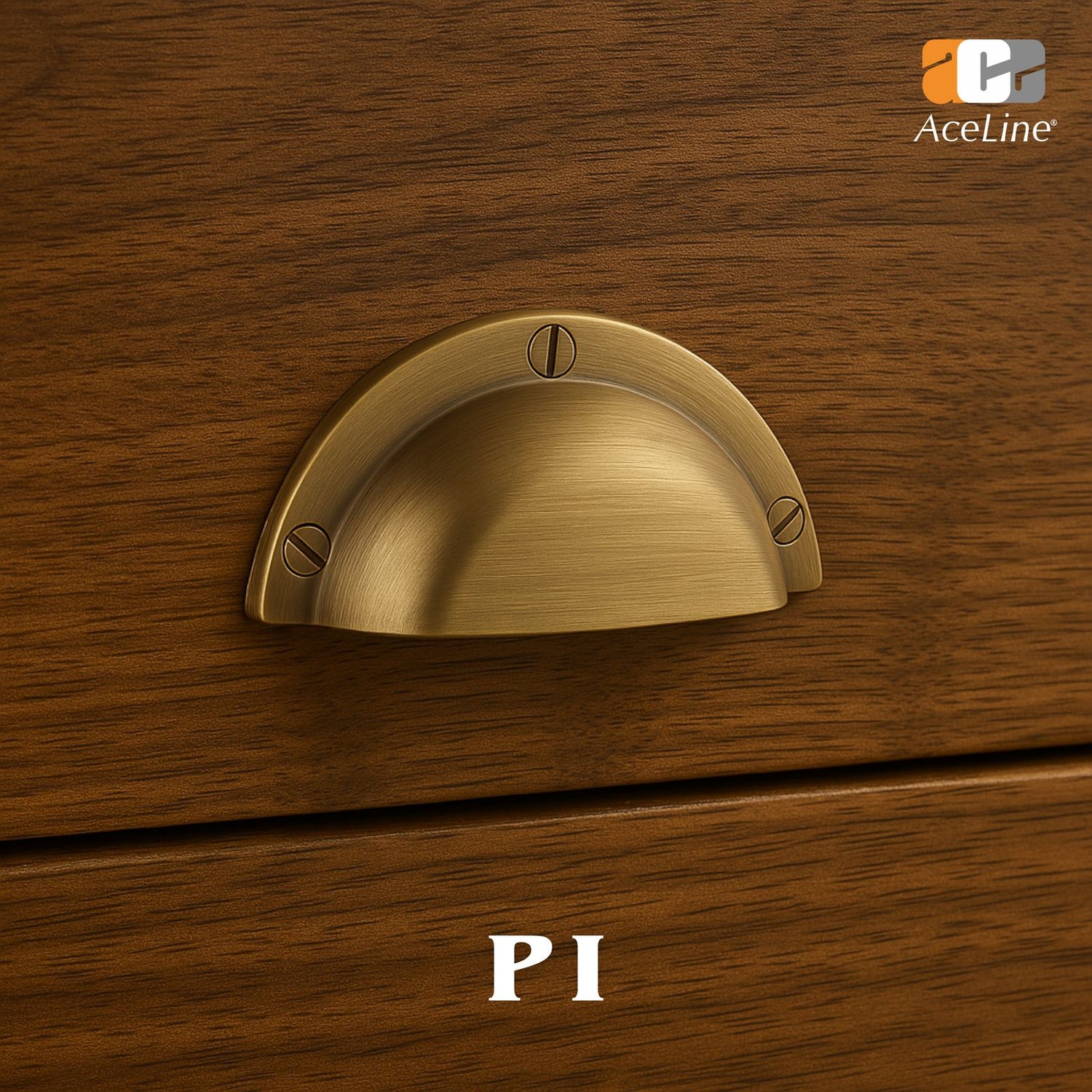 AceLine Pi Brass drawer pull Handle