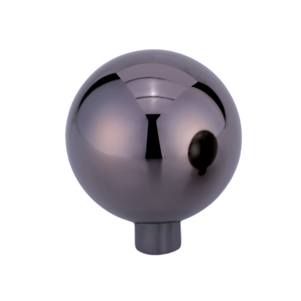 AceLine Alpha single stainless steel drawer knob with a polished finish.