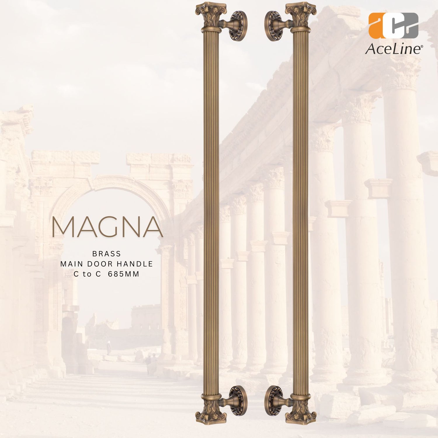 AceLine Magna brass door handle
