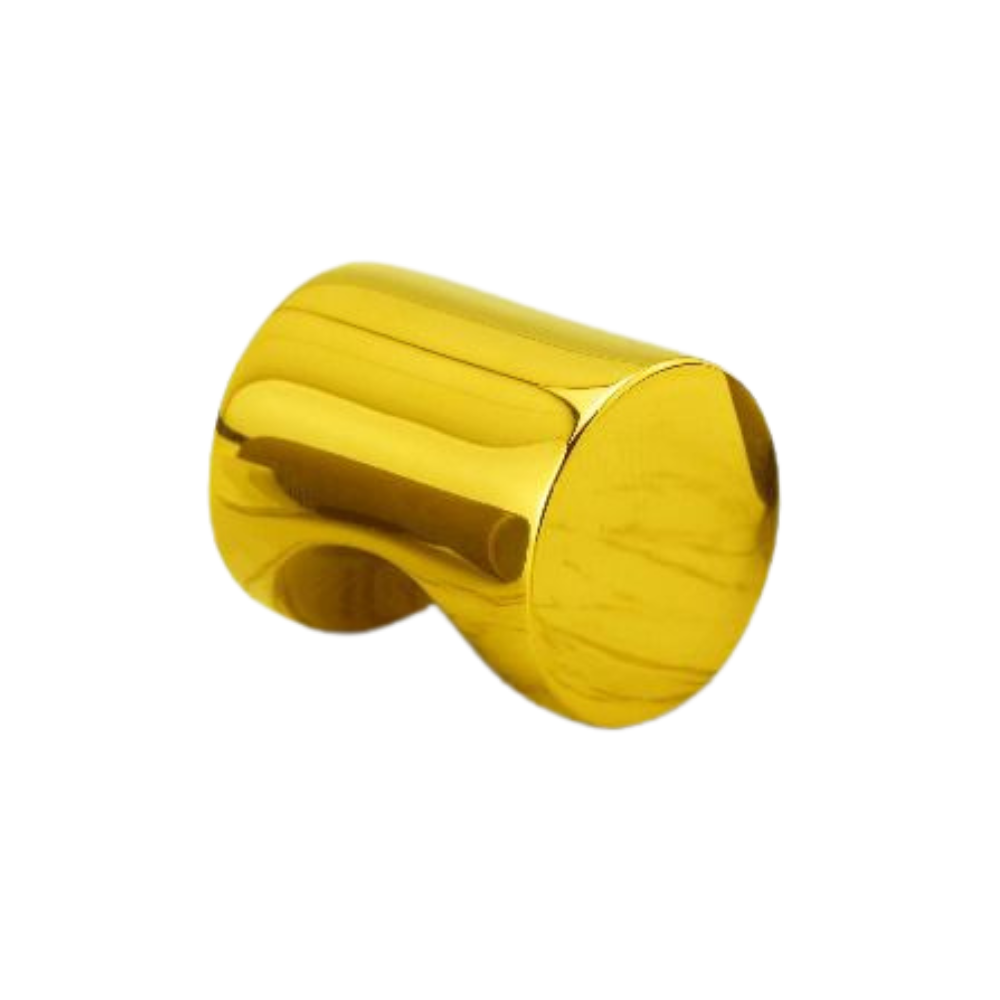 AceLine Riga single brass drawer knob with a smooth finish and a rounded, polished design.