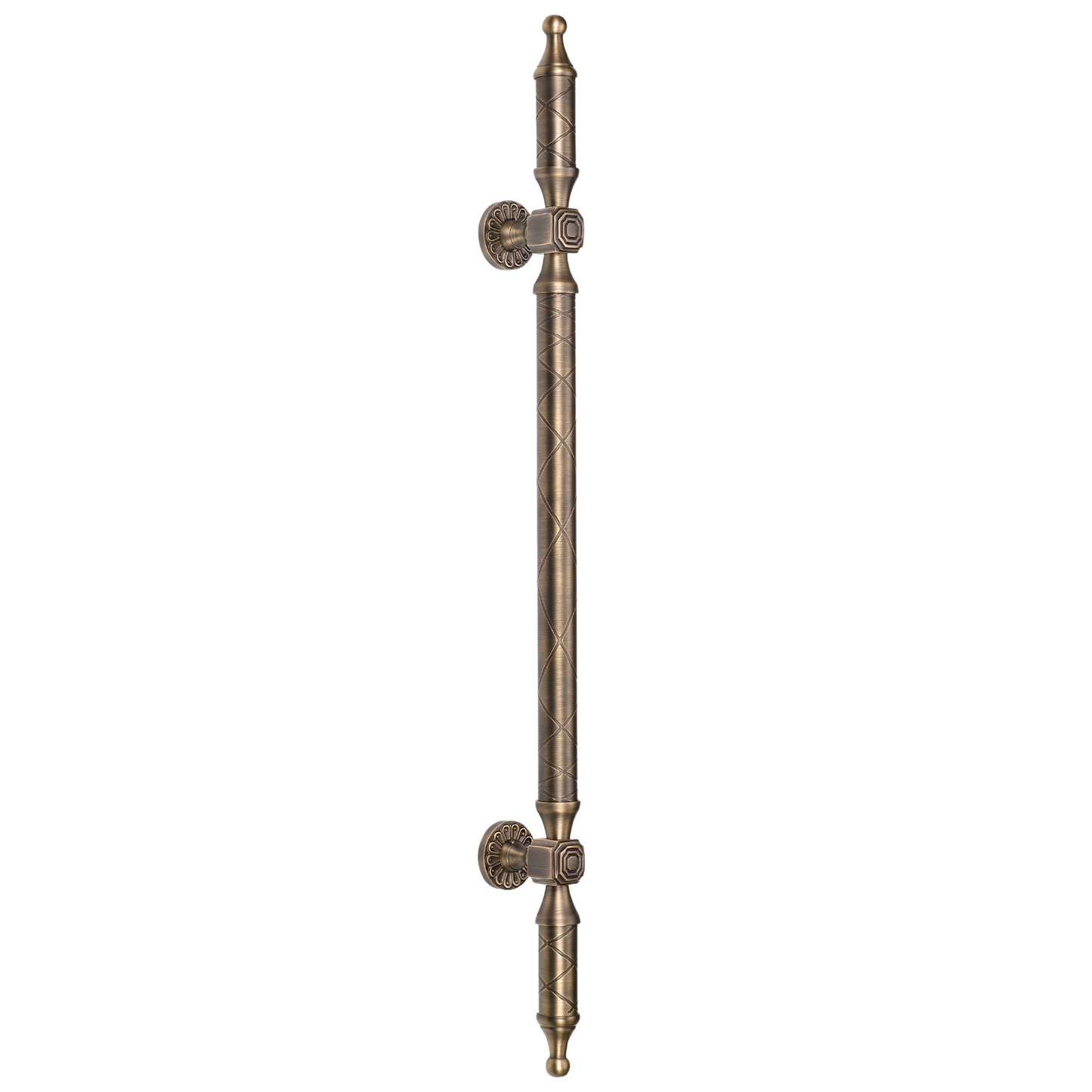 AceLine Troy brass main door pull handle with a center-to-center length of 500mm.