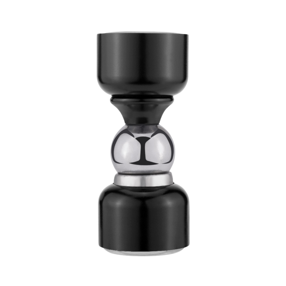 AceLine brass ball magnet door stopper with a shiny finish, designed to be wall mounted.