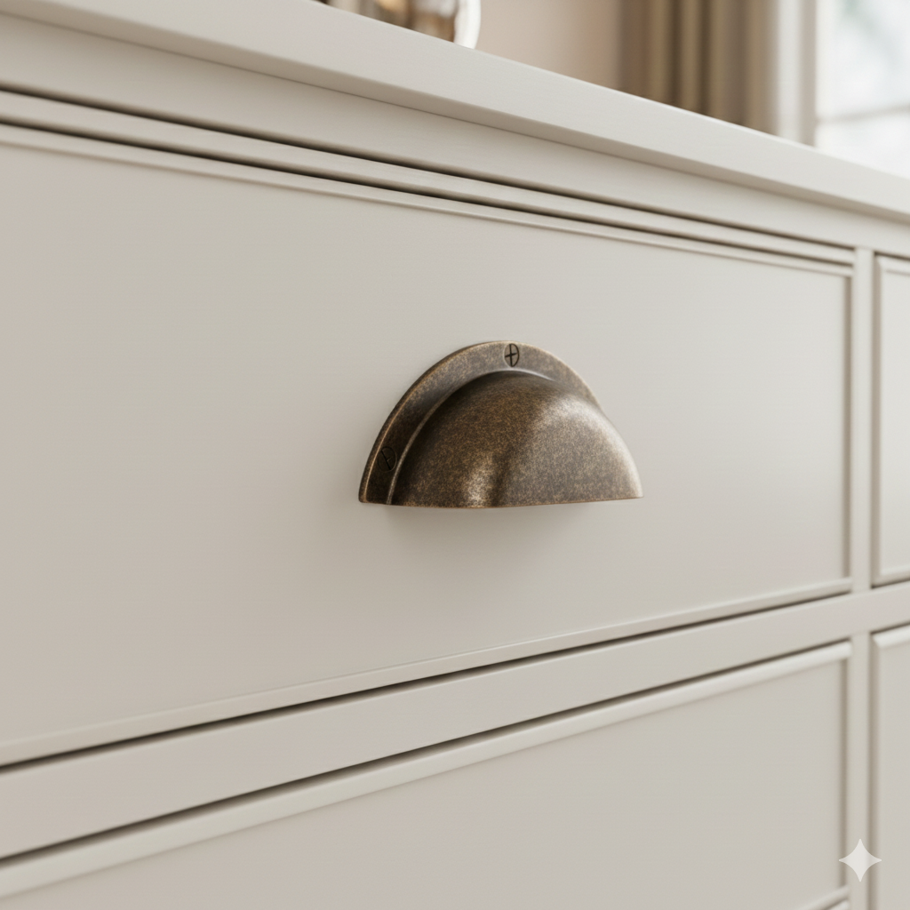 Pi Bin Brass Drawer Pull Handle