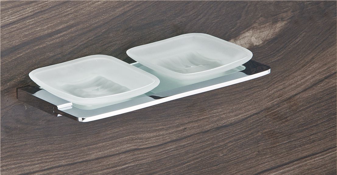 DOUBLE SOAP DISH BRASS