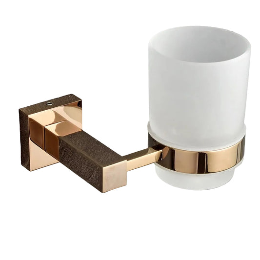 BRASS TUMBLER HOLDER ROSE GOLD