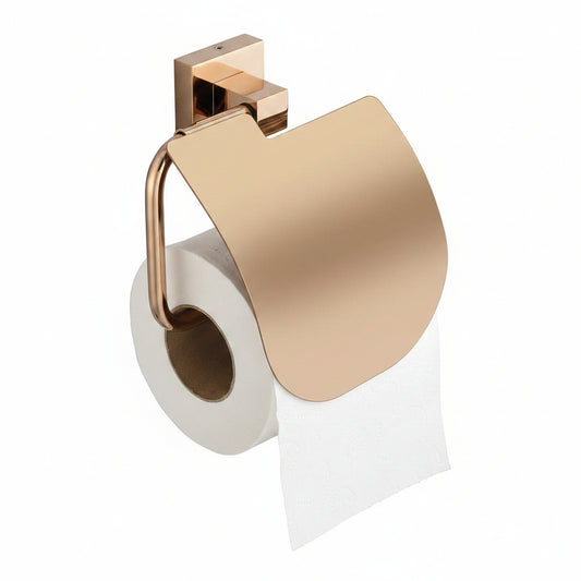 BRASS TOILET PAPER HOLDER ROSE GOLD