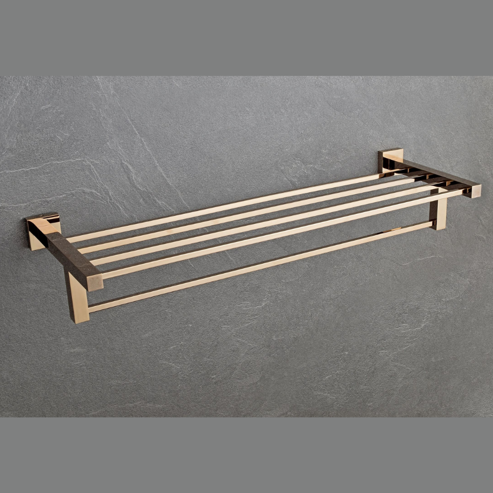 BRASS TOWEL ROD HOLDER RACK ROSE GOLD