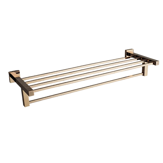 BRASS TOWEL ROD HOLDER RACK ROSE GOLD