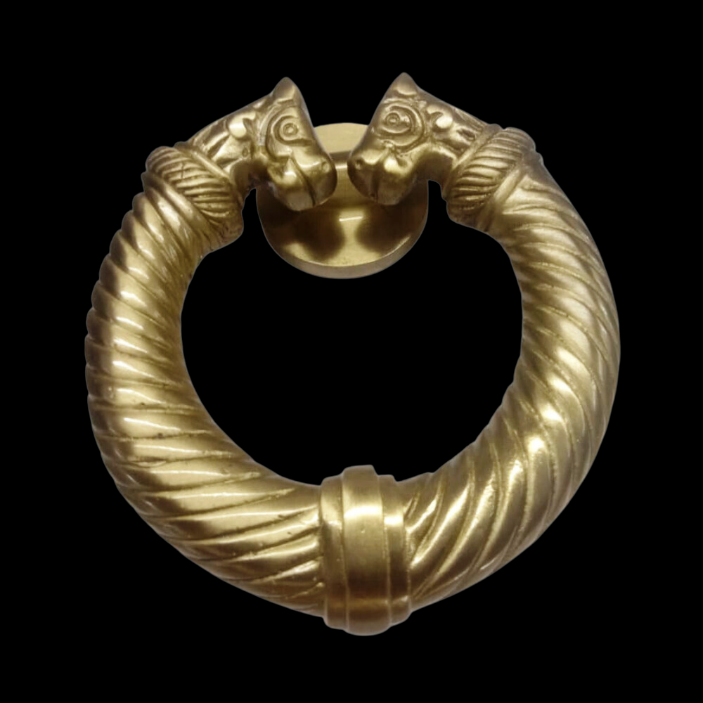 GOLDEN SATIN BRASS DOOR KNOCKER