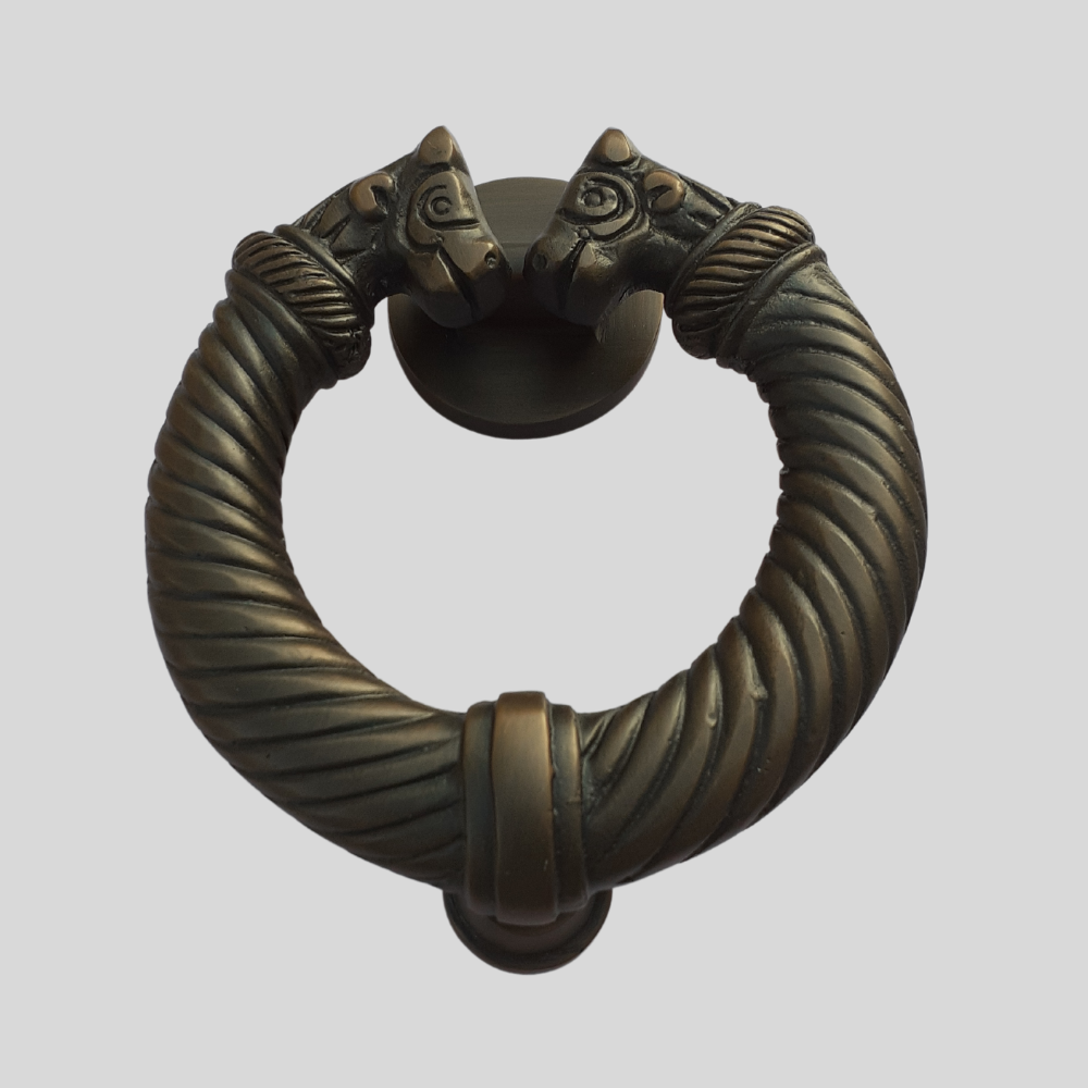 DOOR KNOCKER ANTIQUE BRASS