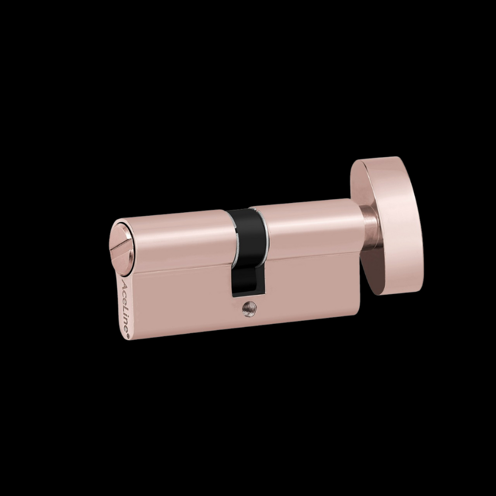 COIN CUT BRASS CYLINDER PVD ROSE GOLD