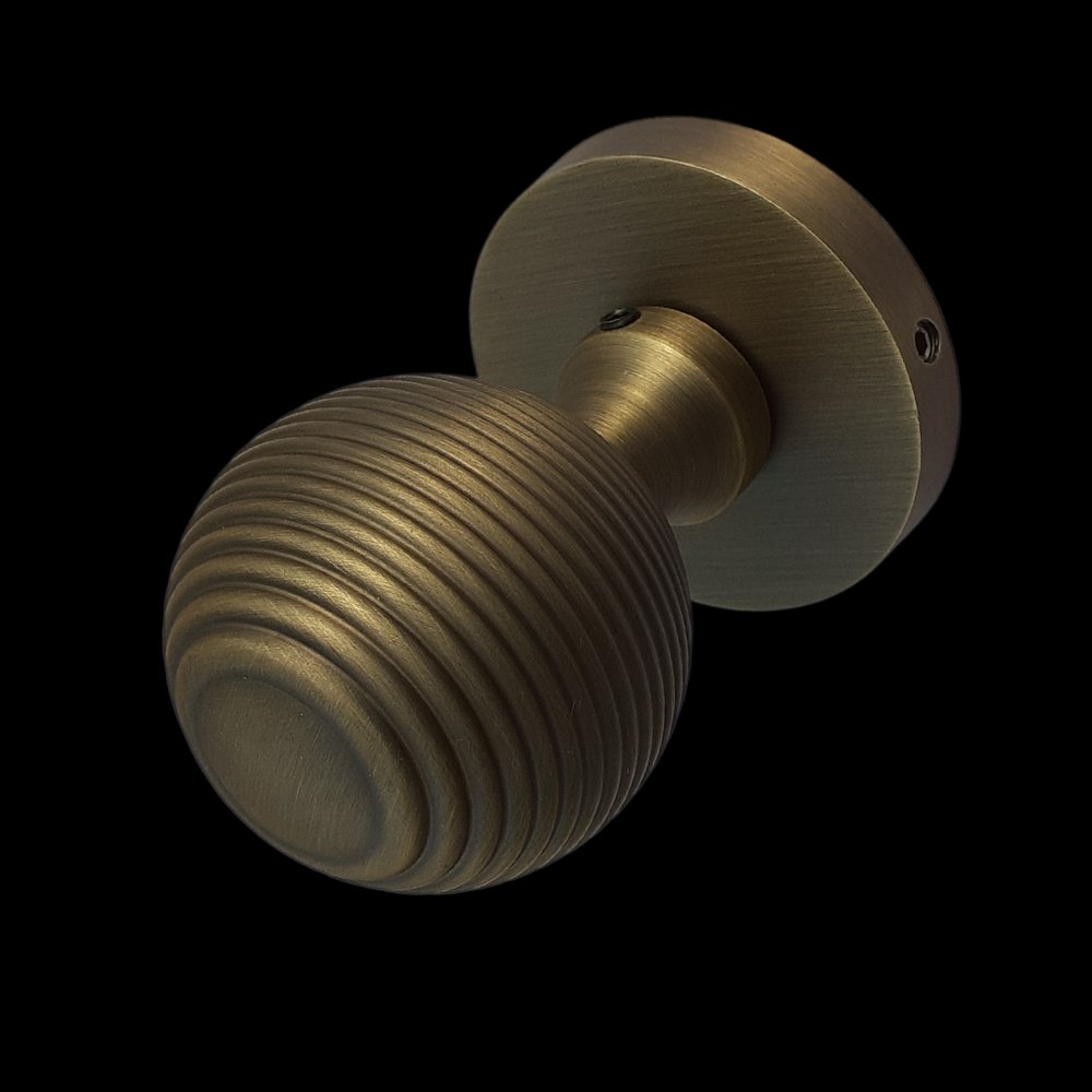 MORTISE DOOR KNOB ANTIQUE BRASS