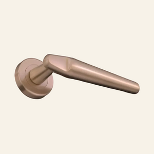 Beige door handle on a dark background