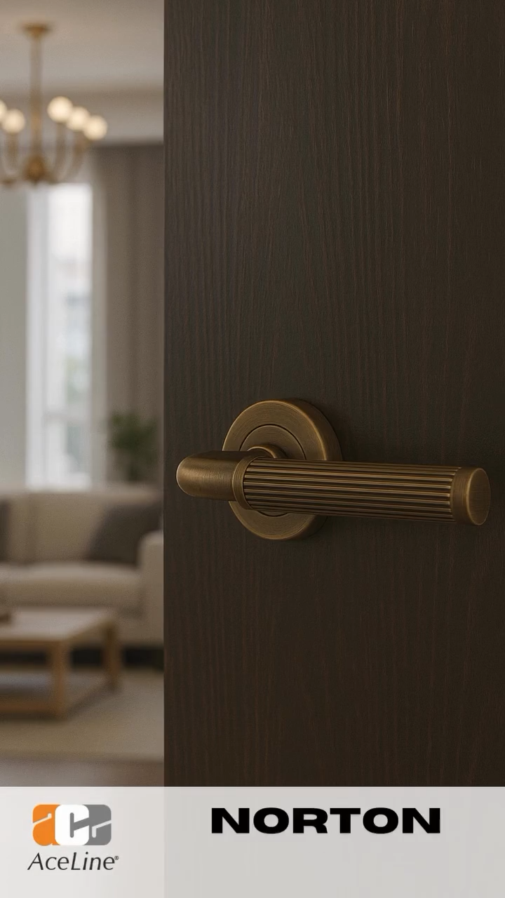Norton Solid Brass Lever Handle