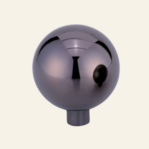 AceLine Alpha single stainless steel drawer knob with a polished finish.