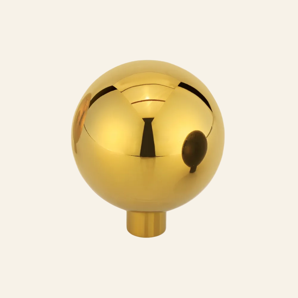 AceLine Alpha single stainless steel drawer knob with a polished finish.