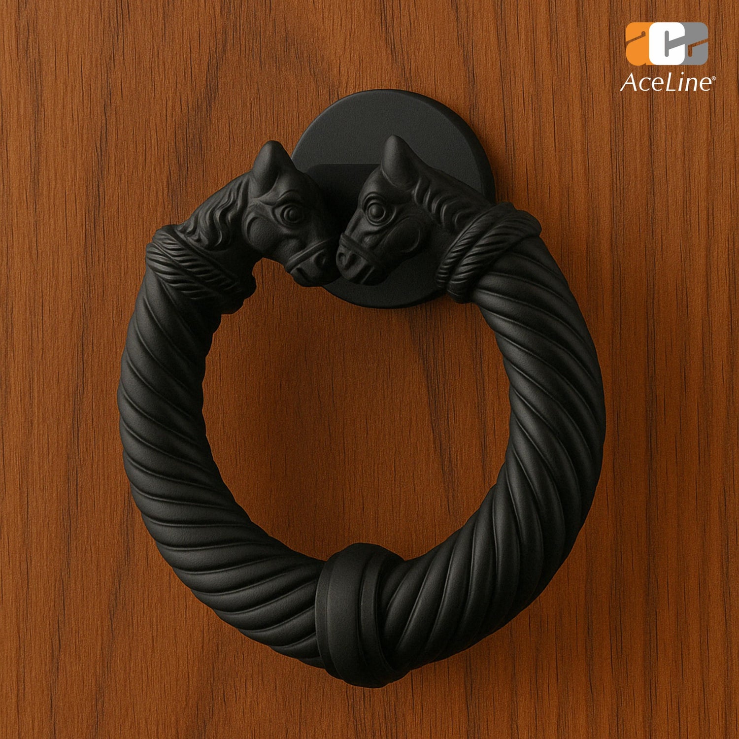 AceLine two face brass door knocker
