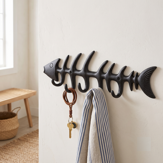 Black Iron Dory Fish Shape Wall Hook