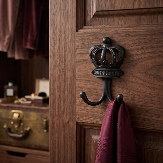 Black Iron Crown Shape Wall Hook