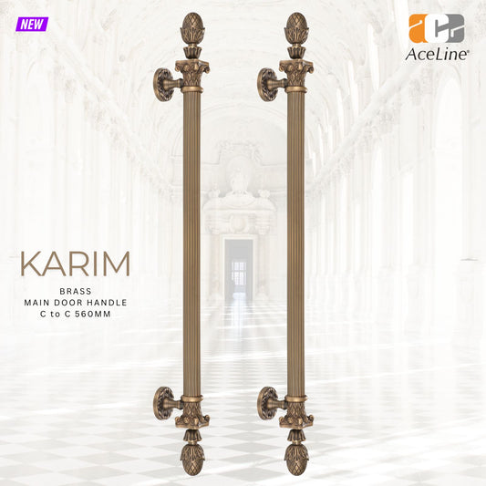 AceLine Karim brass door handle