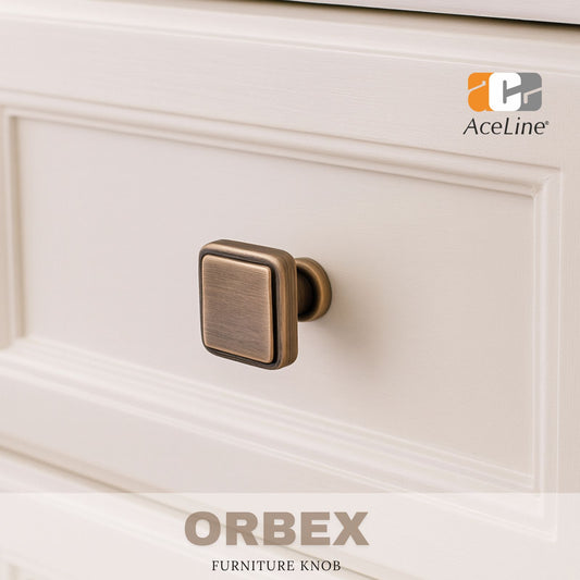 Orbex Solid Brass Furniture Knob