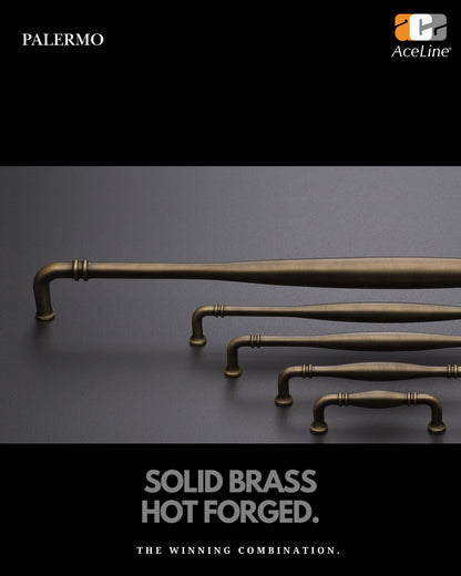 Palermo Solid Brass Cabinet Handle (1 Pair)