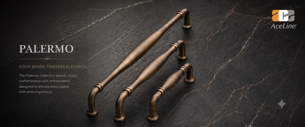 Palermo Solid Brass Cabinet Handle (1 Pair)