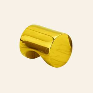 AceLine Riga single brass drawer knob with a smooth finish and a rounded, polished design.