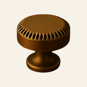 AceLine Bronze-colored cabinet knob with decorative design on a white background