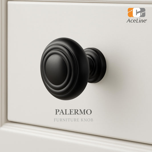 Palermo Solid Brass Drawer Knob 35mm dia