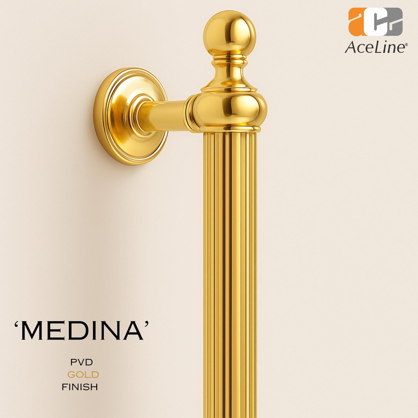 Medina Main Door Brass Pull Handle