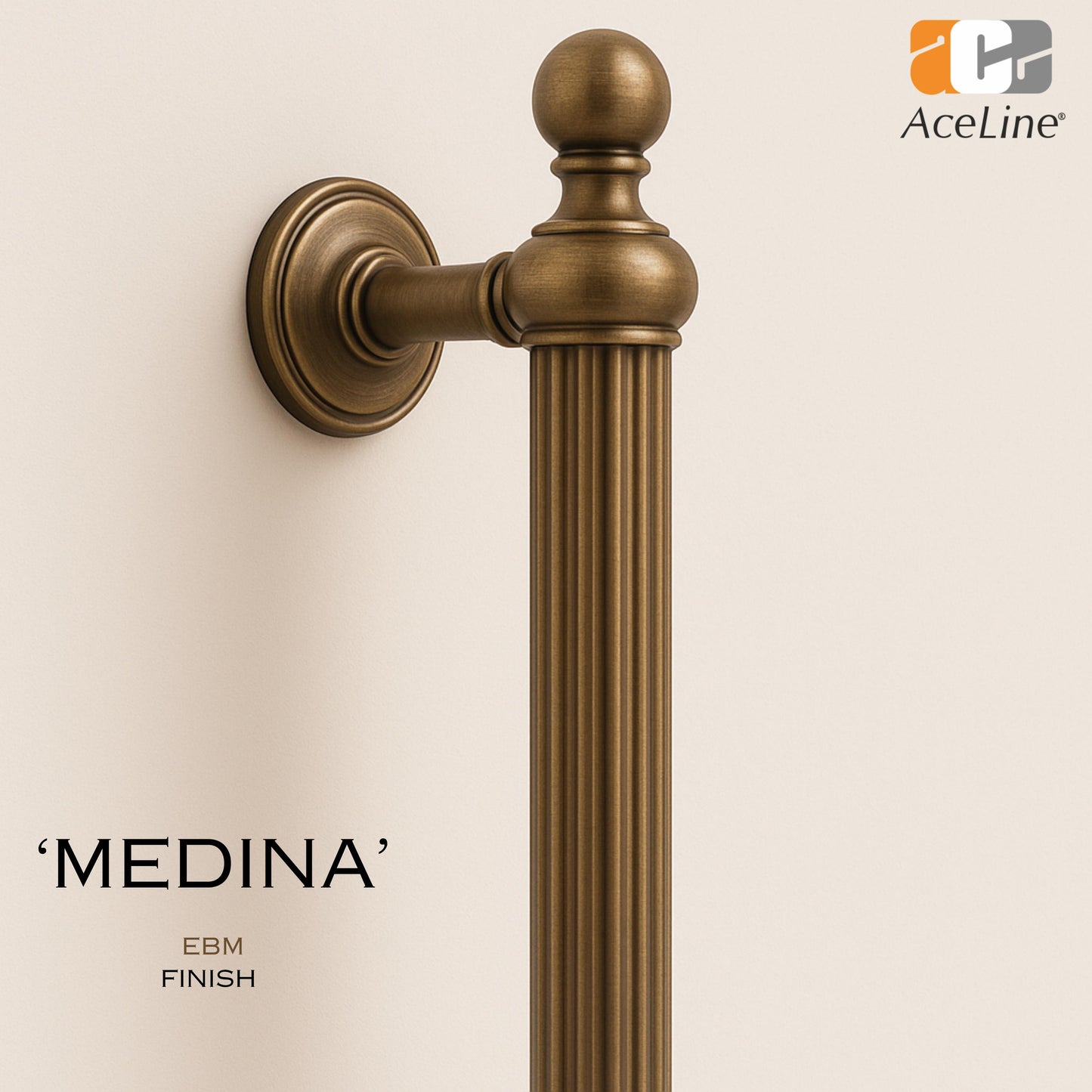 Medina Main Door Brass Pull Handle