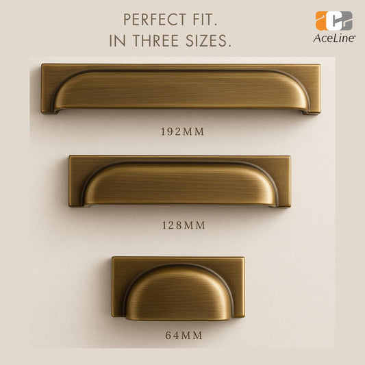 Alex Solid Brass Drawer Pull Handle