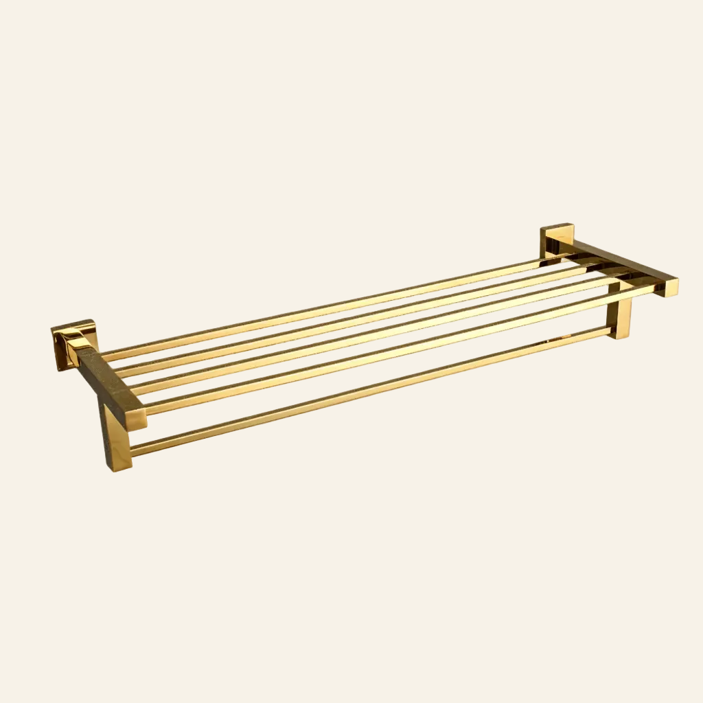 Gold towel rack