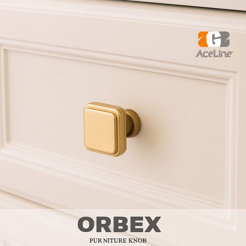 Orbex Solid Brass Furniture Knob