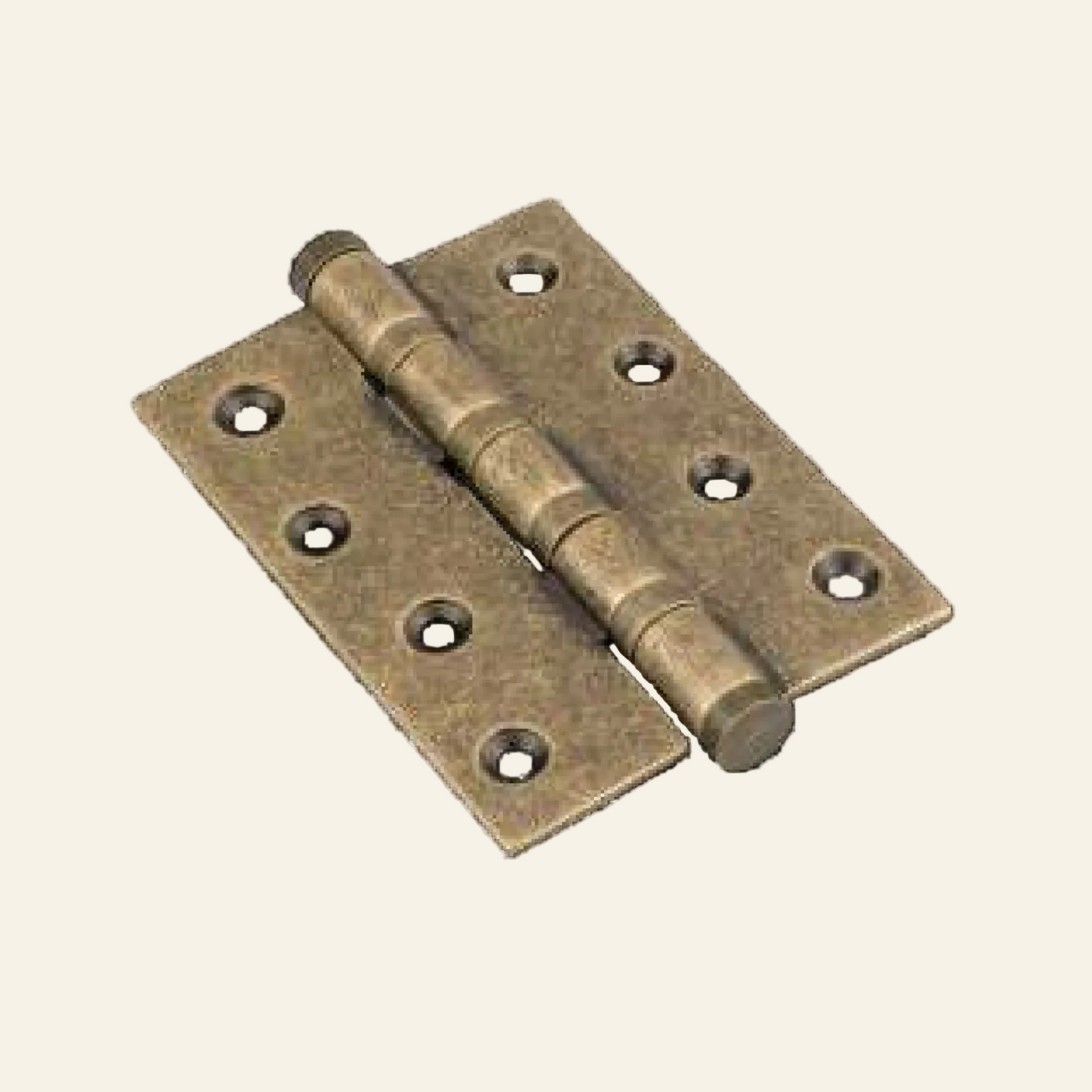 FOUR BALL BEARING DOOR HINGES ANTIQUE BRASS