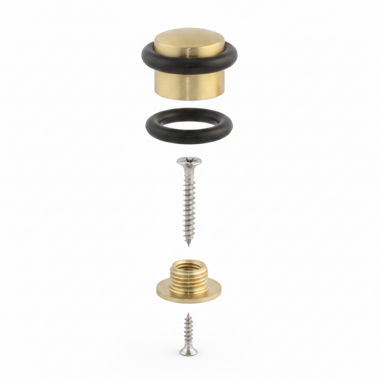 FLOOR MOUNTED BRASS DOOR STOPPER GOLDEN