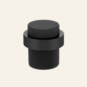 BRASS DOOR STOPPER BLACK FLOOR MOUNTED