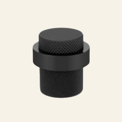 BRASS DOOR STOPPER BLACK FLOOR MOUNTED