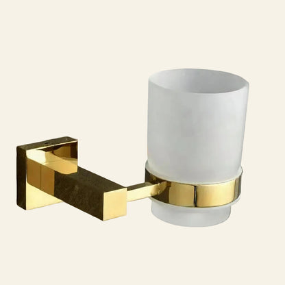 BRASS TUMBLER HOLDER GOLDEN