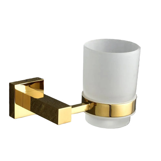 BRASS TUMBLER HOLDER GOLDEN