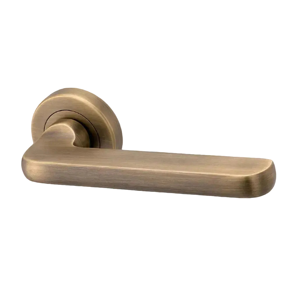 MORTISE LEVER ANTIQUE BRASS DOOR HANDLE 