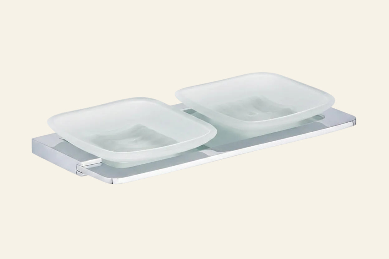DOUBLE SOAP DISH BRASS