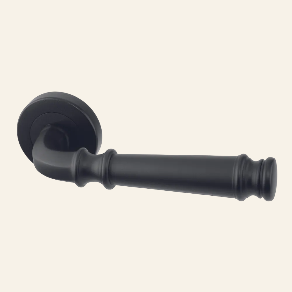 BRASS DOOR HANDLE BLACK