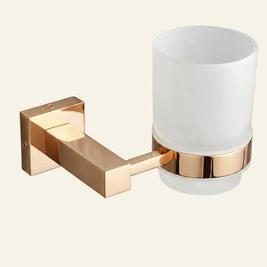 BRASS TUMBLER HOLDER ROSE GOLD