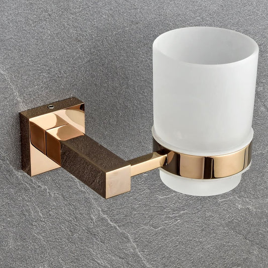 BRASS TUMBLER HOLDER ROSE GOLD