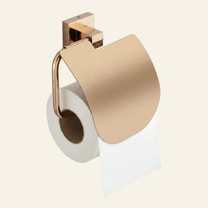 BRASS TOILET PAPER HOLDER ROSE GOLD