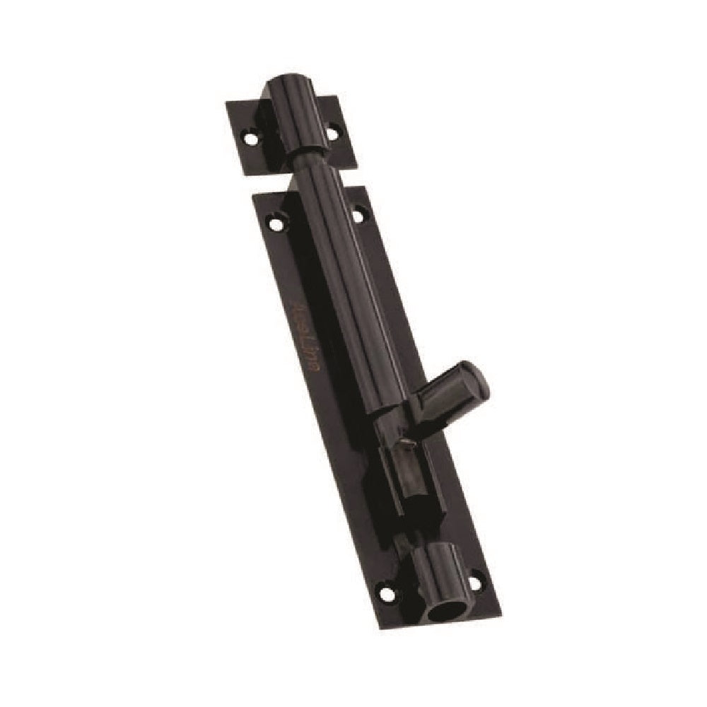 BRASS TOWER BOLT DOOR LATCH BLACK