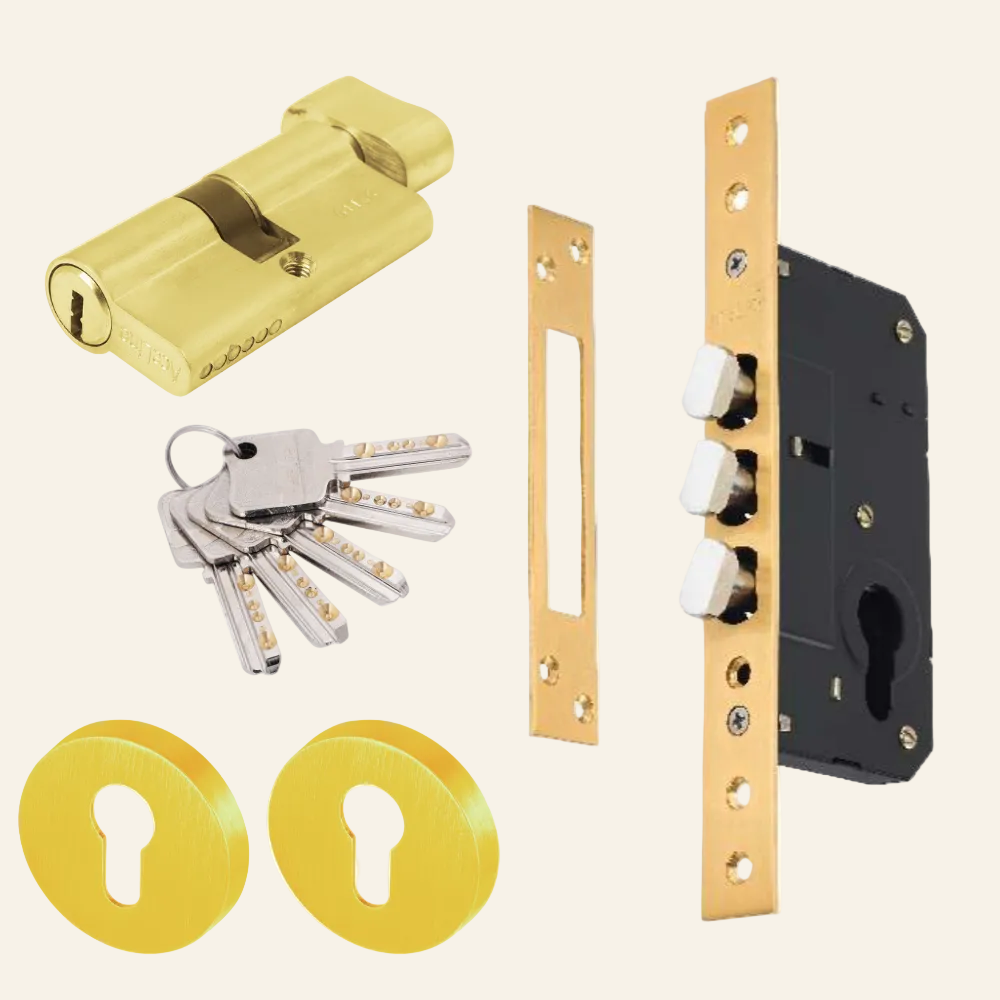 SLIDING DOOR LOCK GOLDEN
