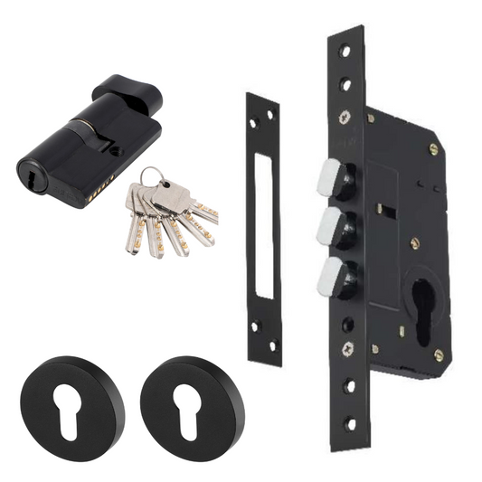 SLIDING DOOR LOCK BLACK